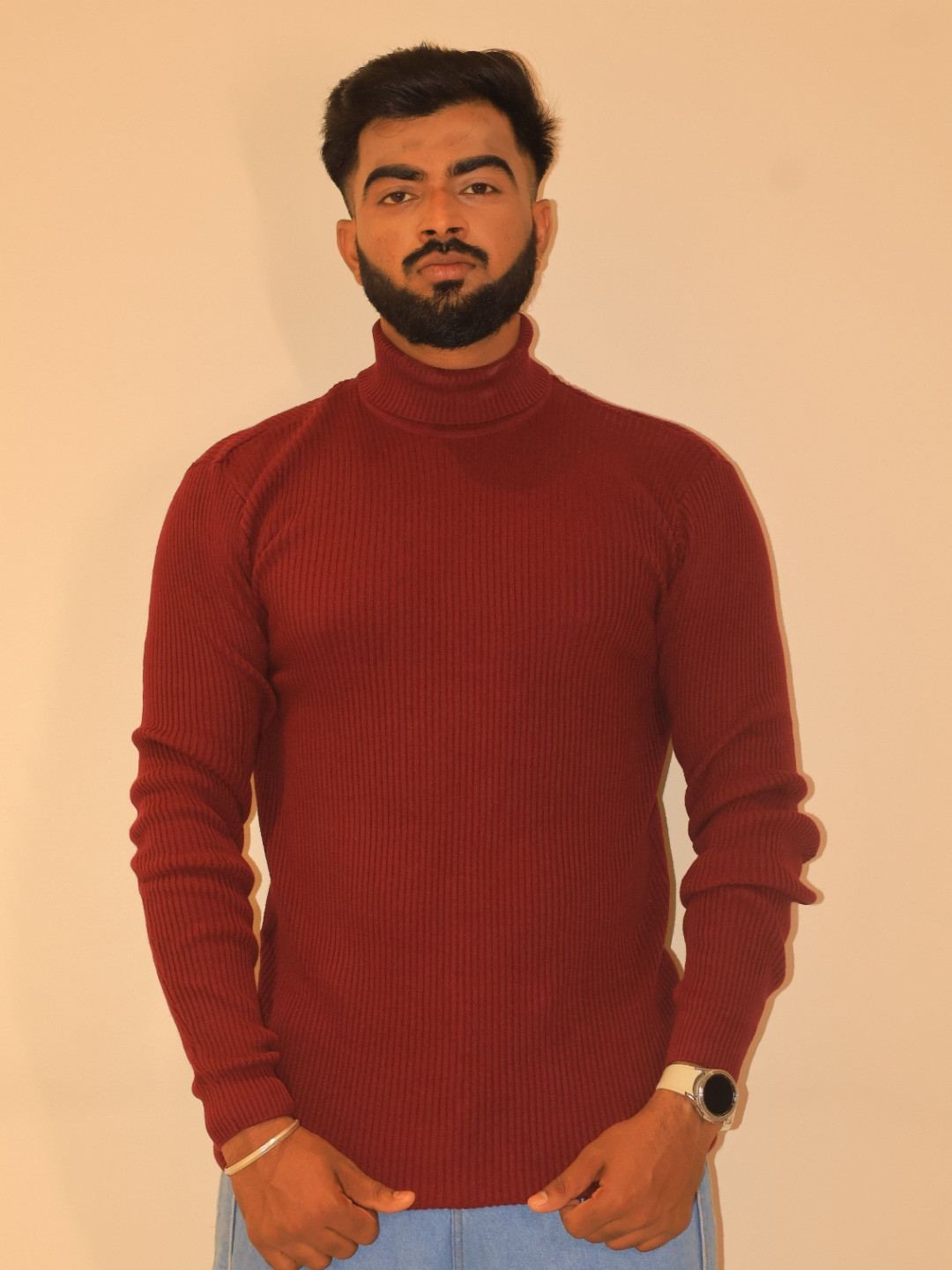 COTTON AVENUE Ribbed Turtle Neck Sweater