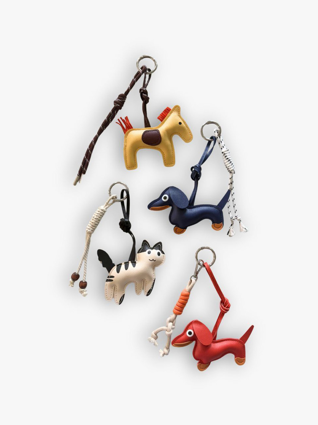 EcoRight 4-Pcs Animal-Themed Bag Charms