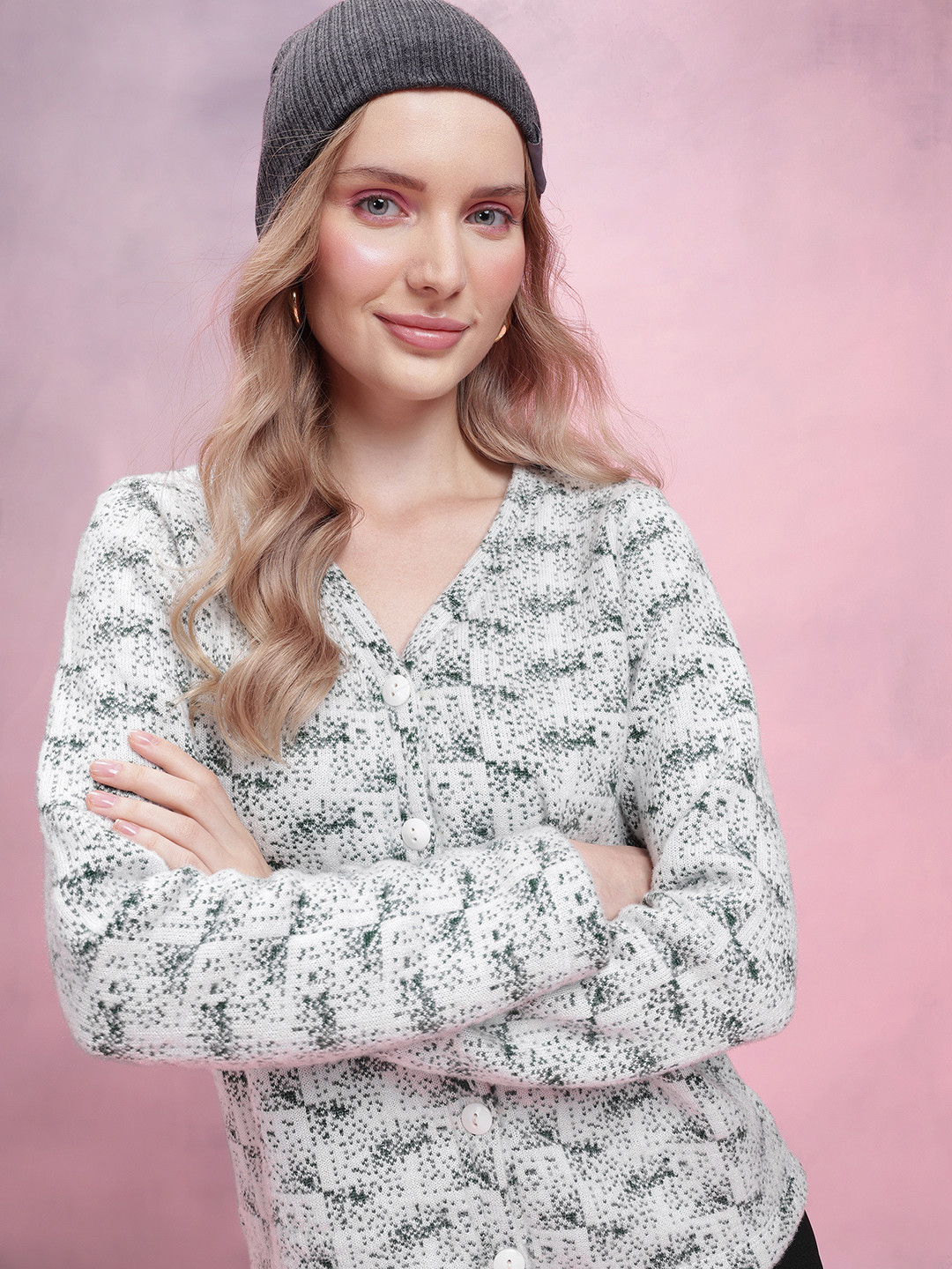 DressBerry Abstract Design Cardigan