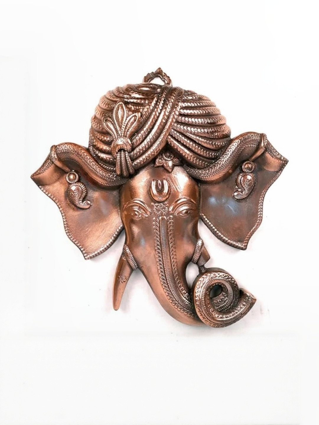 apka mart Metal Bronze Ganesha Wall Hanging