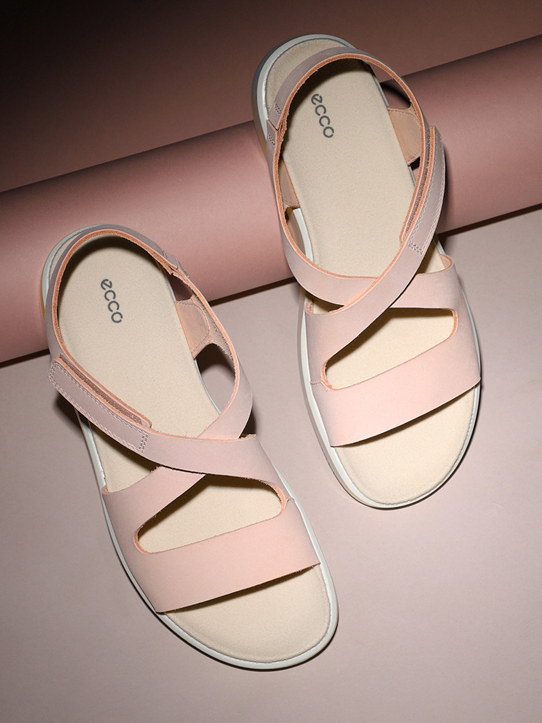 ECCO Leather Flatform Sandals