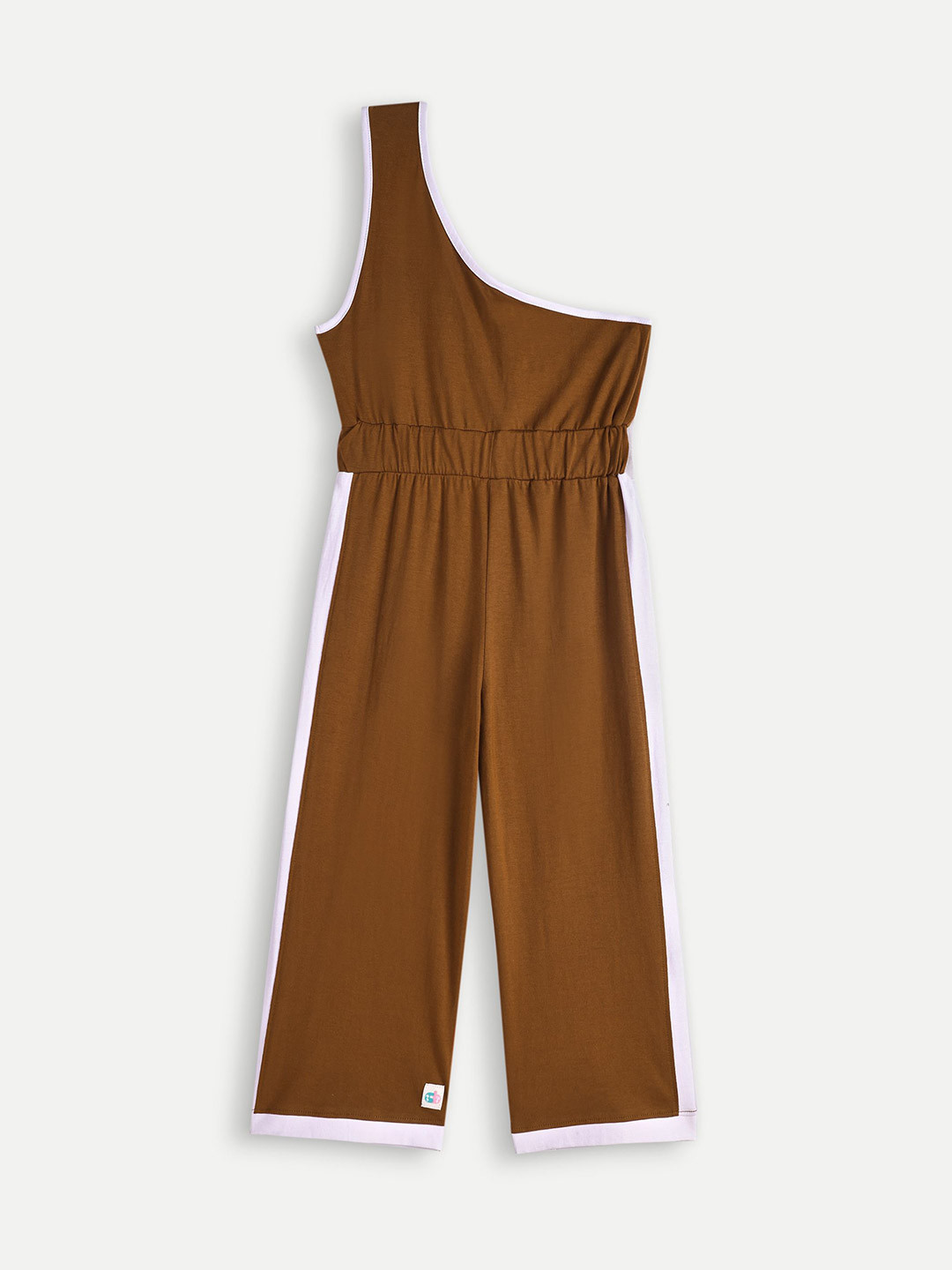 Chuckleberrie Girls One Shoulder Cotton Basic Jumpsuit