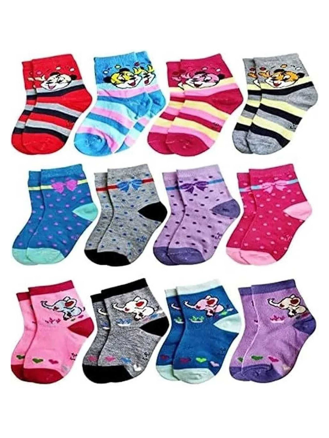 Akeeta Pack Of 12 Multi colour Baby Socks