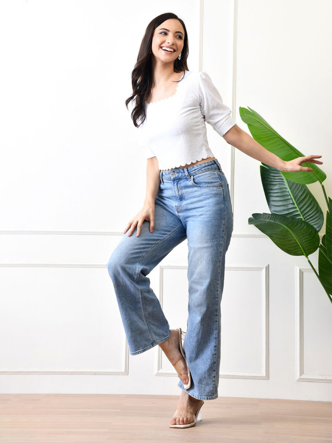 Brainbees Square Neck Crop Top