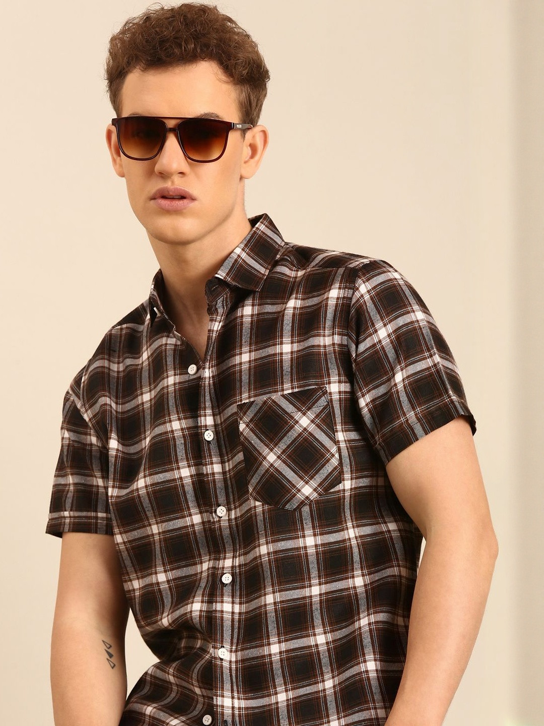 Voroxy Men Printed Cotton Casual Shirts