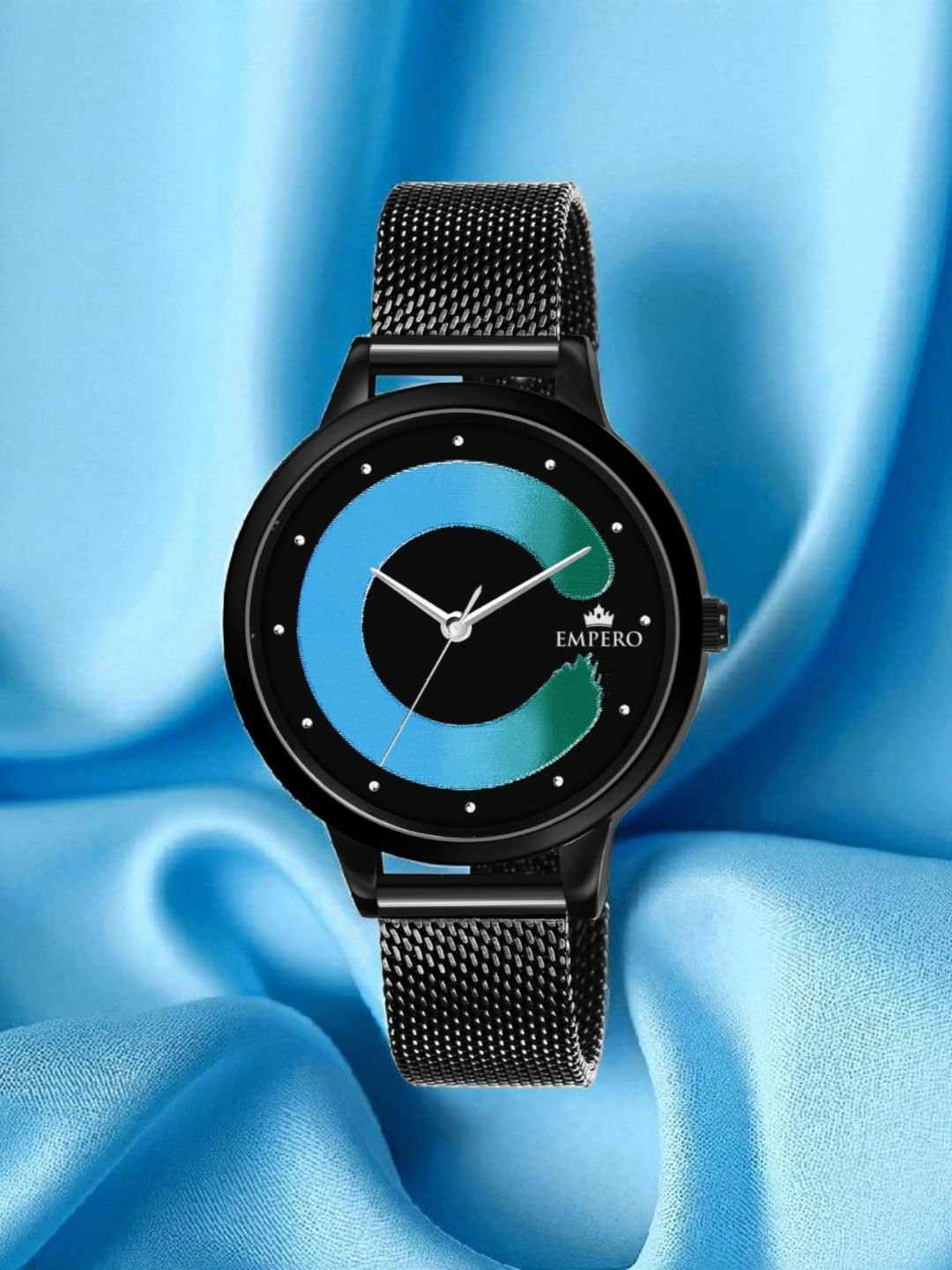 EMPERO EAB69 Women Brass Printed Dial & Stainless Steel Straps Analogue Watch EAB69