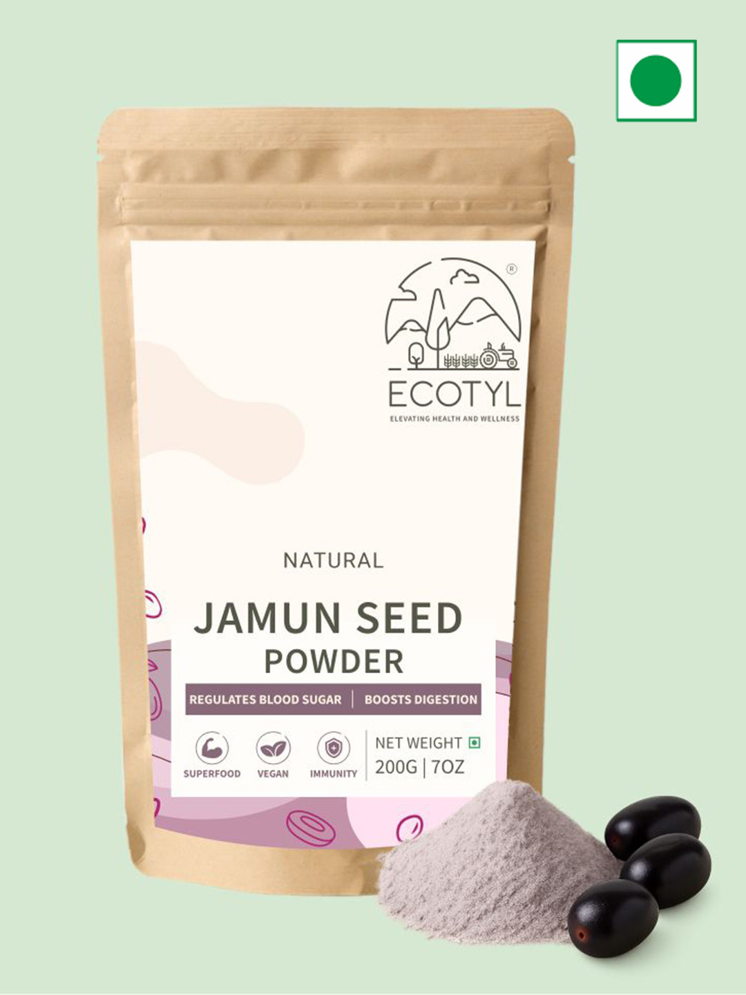 Ecotyl Jamun Seed Powder -200 g