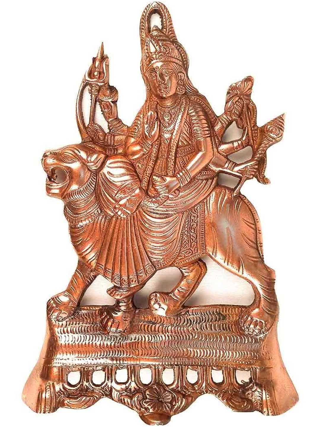 apka mart Bronze Maa Durga Wall Hanging for Pooja, Home Decoration