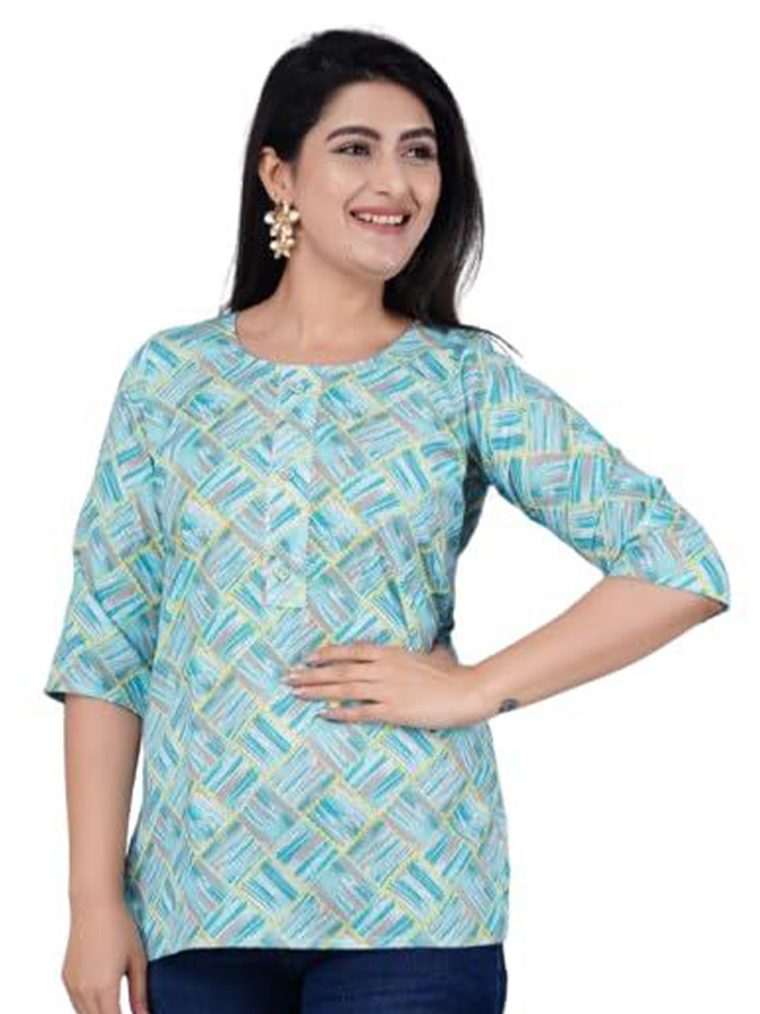 Stylelogue Geometric Printed Pure Cotton Kurti