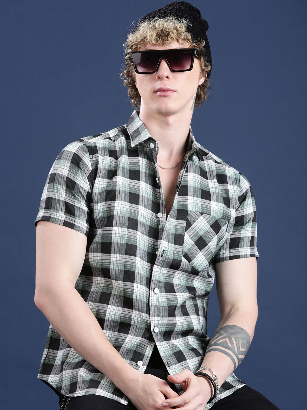 Voroxy Men Printed Cotton Casual Shirts