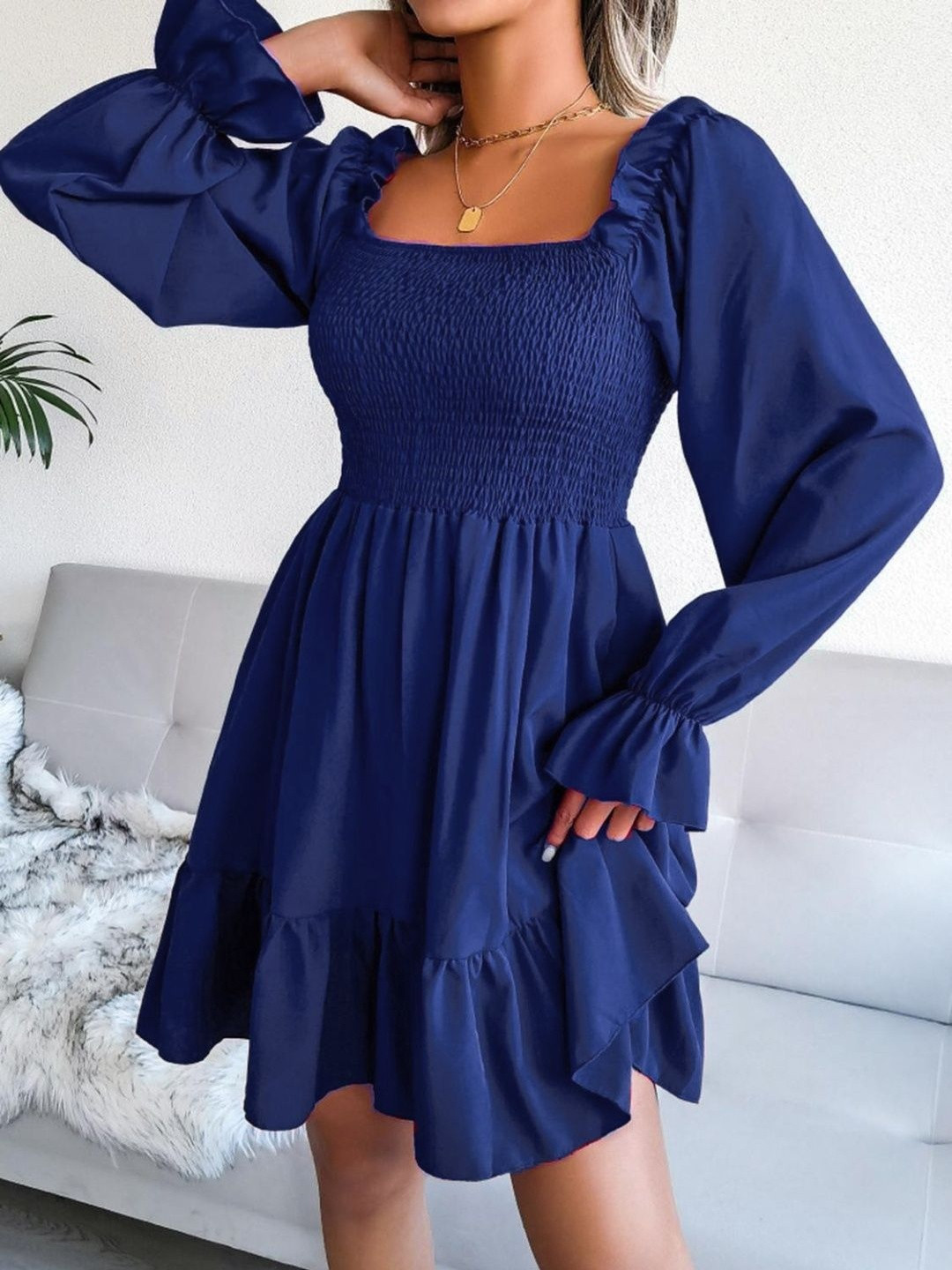 fashion cottage private limited Women Square Neck Fit & Flare Dress