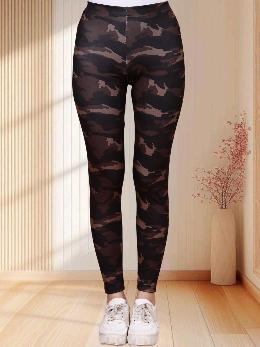 Moda Rapido Women Brown Cotton Lycra Blend Stretchable Casual Jegging