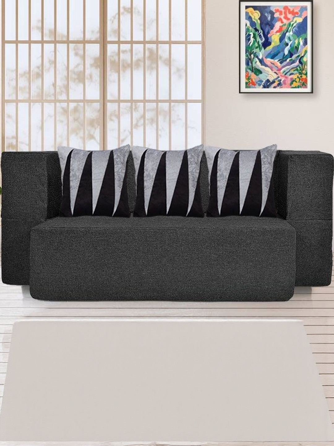 Clex Multi-Purpose Leatherette Sofa Cum Bed