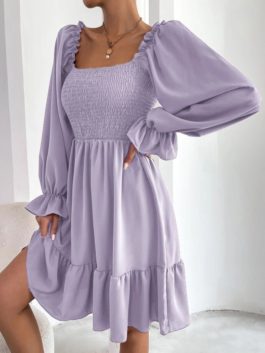 X FASHION GALLRY Cape Sleeve Applique Fit & Flare Dress