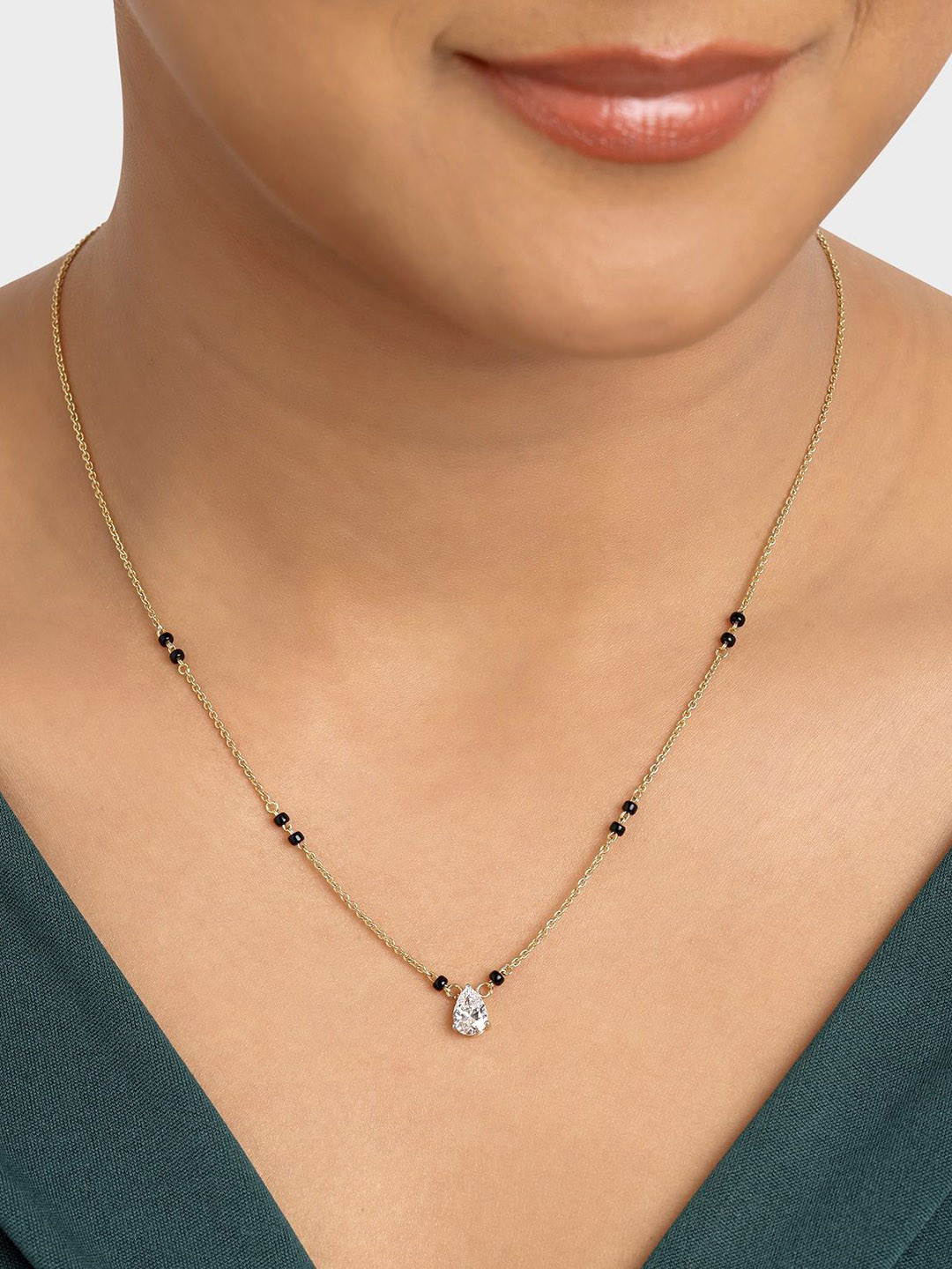 Crash.Club By CKC 18 KT Gold-Plated Lab Grown Diamond Studded Necklace 3.81 g