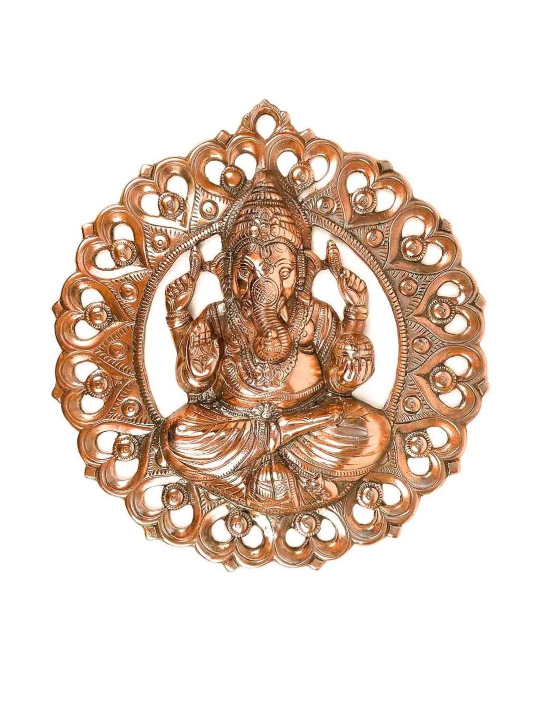 apka mart Bronze Metal Ganesh Wall Hanging