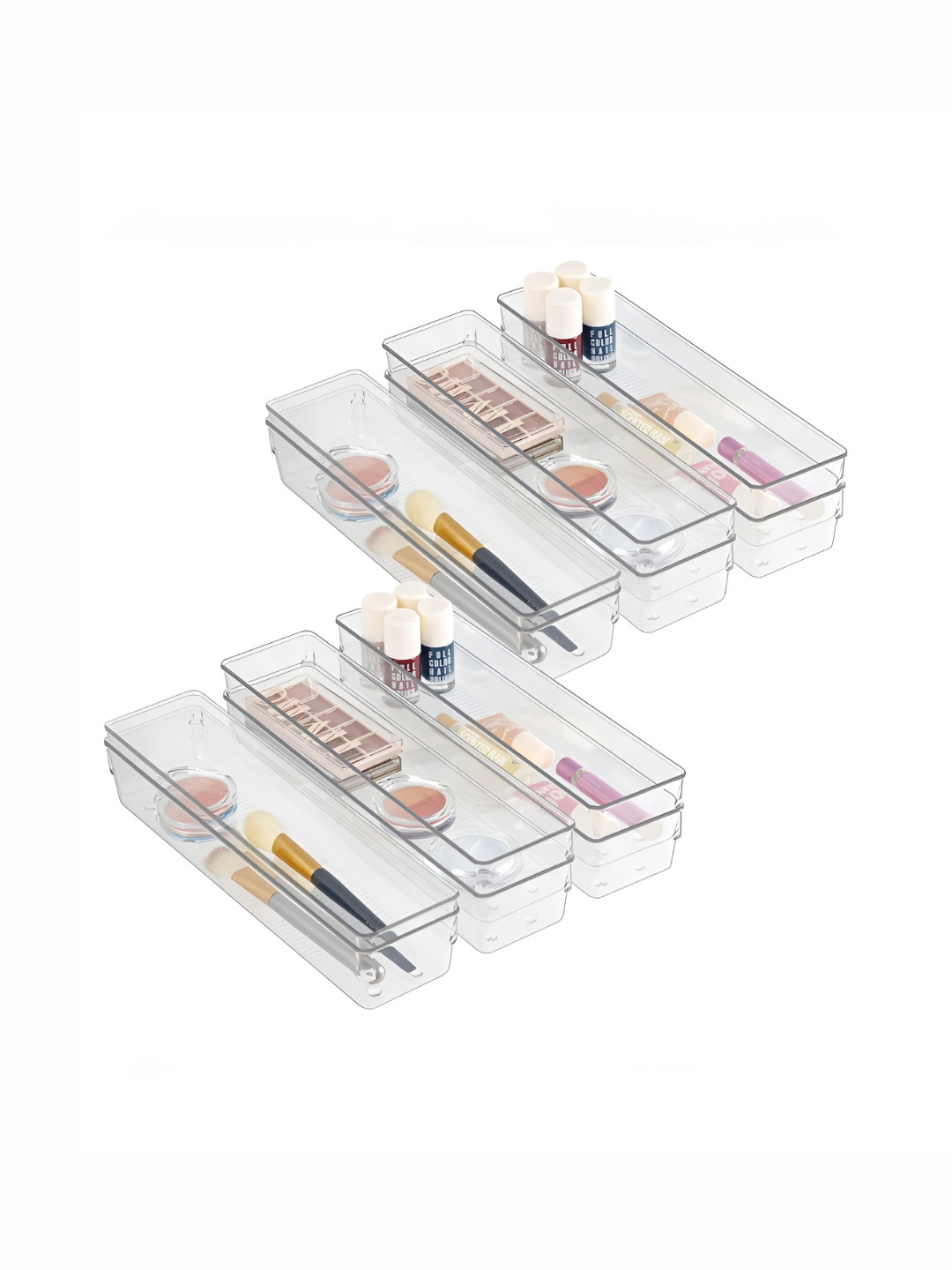 RUBOXA Transparent 12 Pieces Acrylic Drawer Organisers