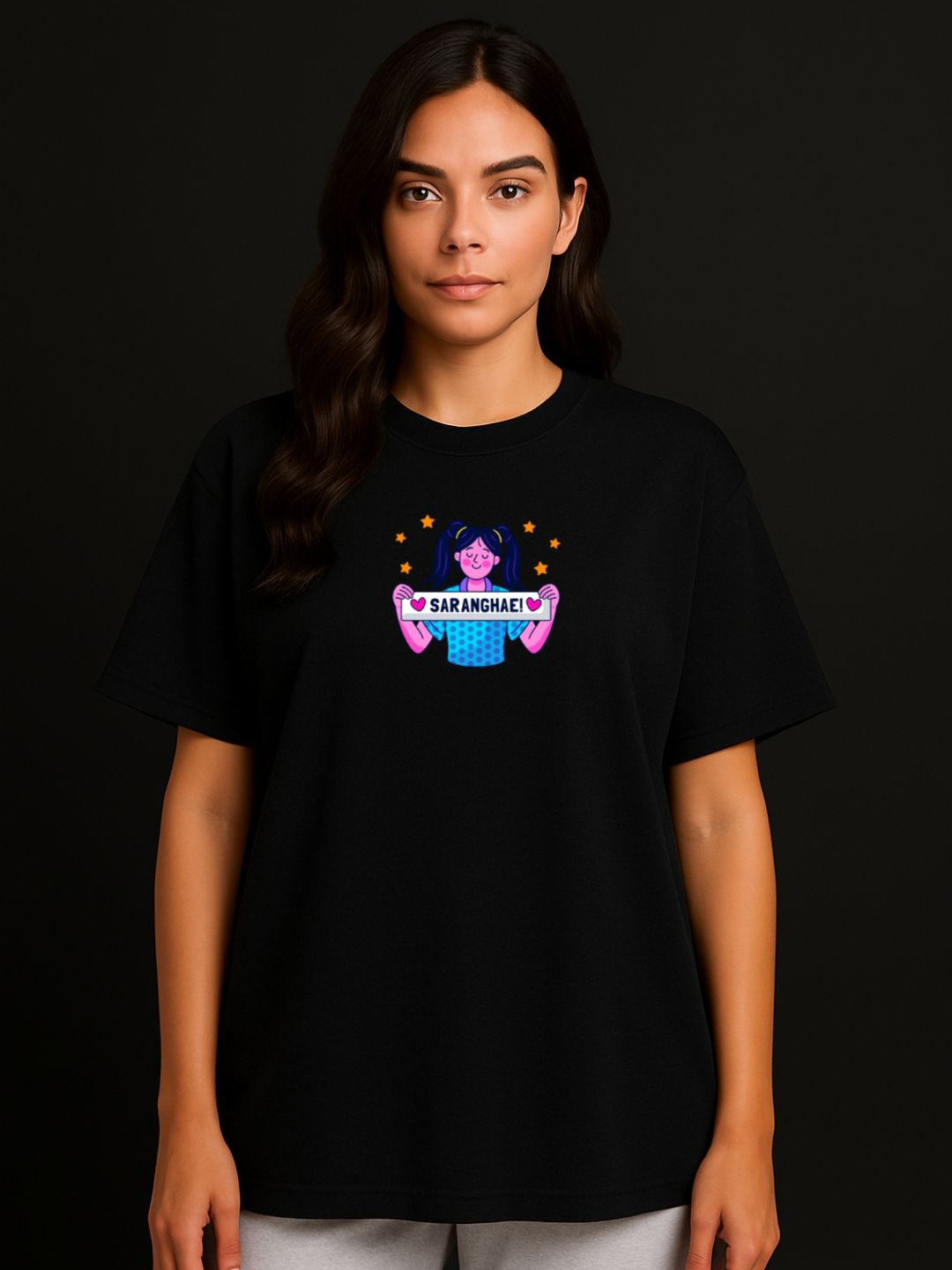 Anikmart Graphic Printed Dri-FITRound Neck Oversized Cotton T-shirt