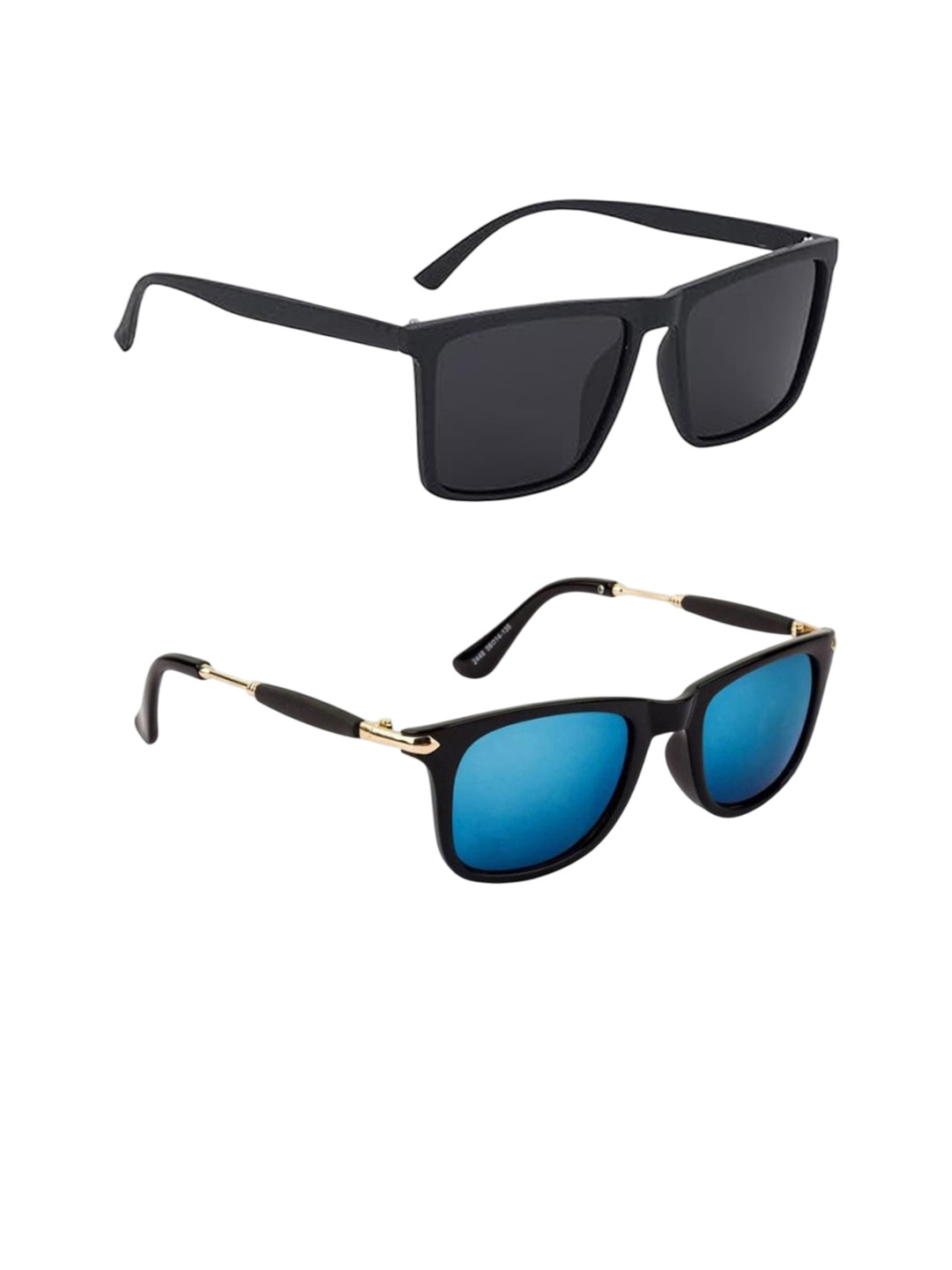 Elligator Pack Of 2 Unisex Full-Rim UV Protected Lens Square Sunglasses 89234_PoloMercBlu