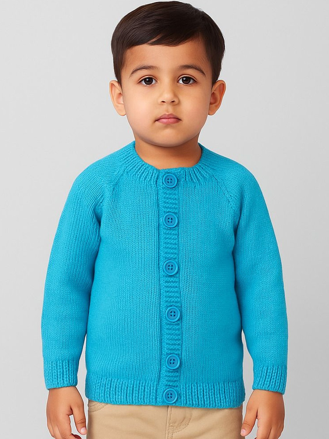 Sabinagarments Kids Blue Knitted Sweater