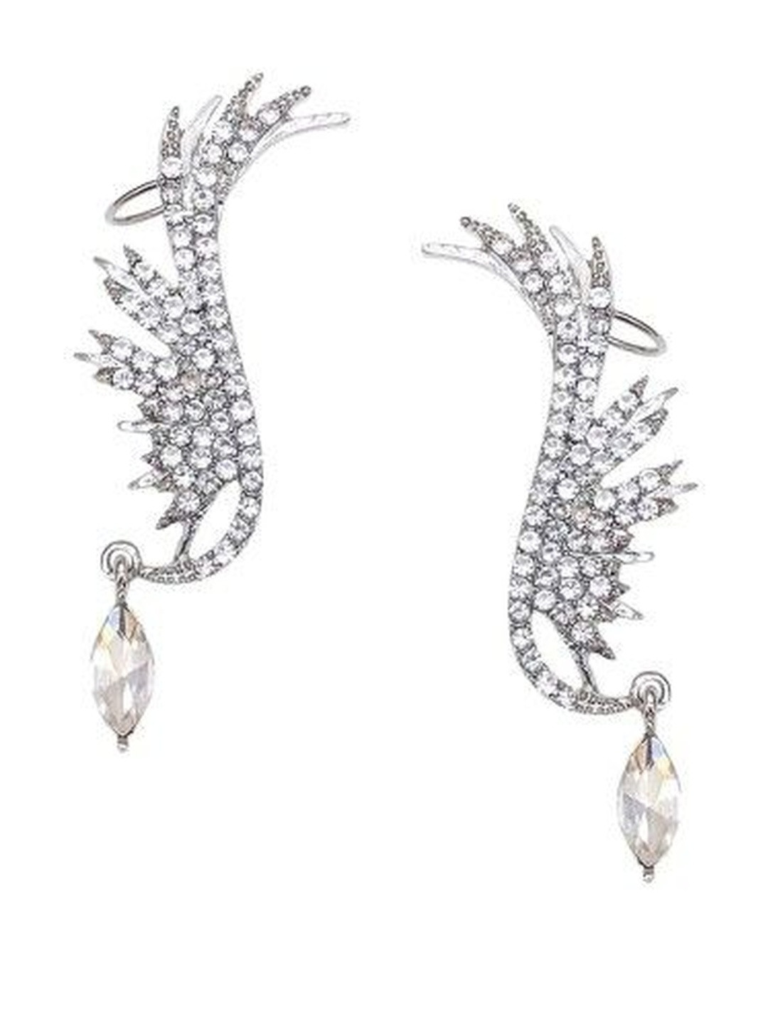 Tipsy closet Women Silver-Plated Stainless Steel Ear Cuff