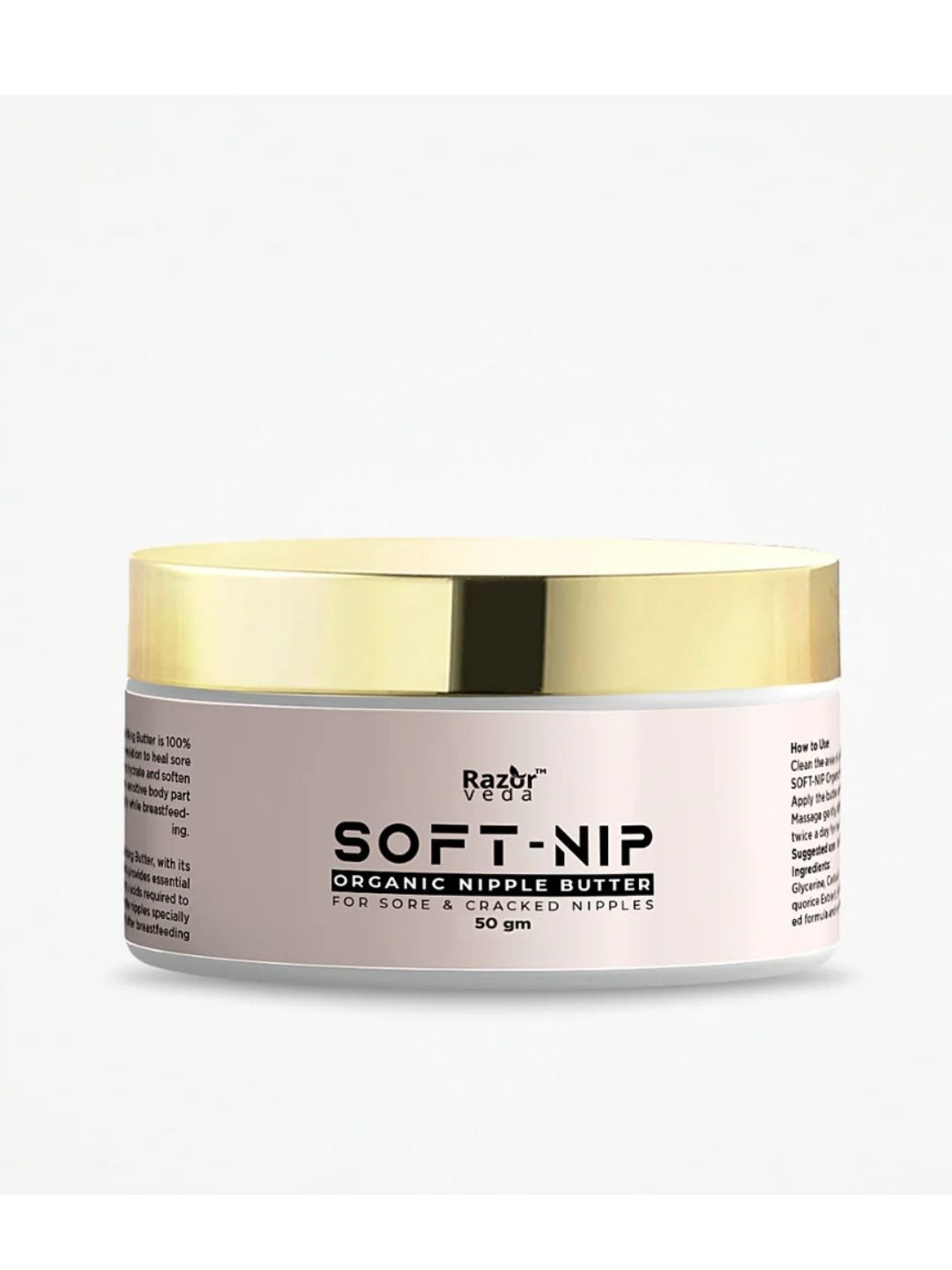 Razorveda SOFT-NIP Organic Nipple Soothing Butter for Sore & Cracked Nipples