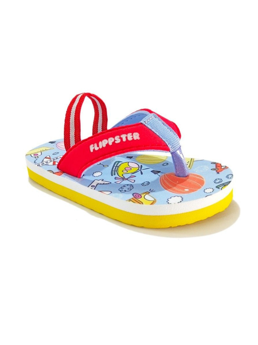 Flippster Kids Blue Printed EVA flipflops