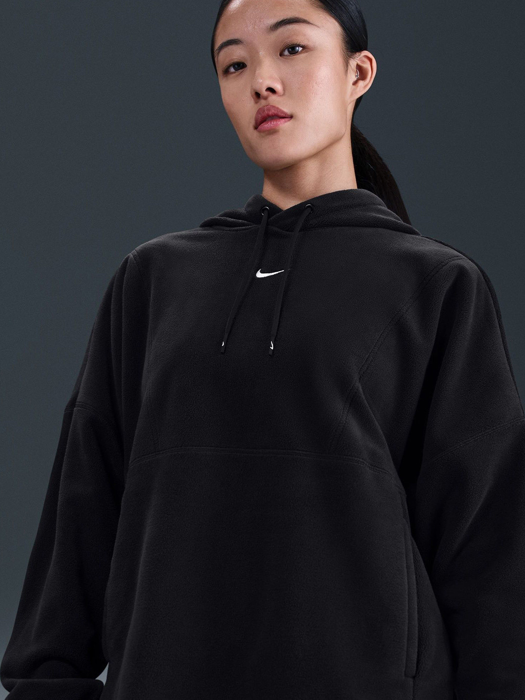 Nike One Women's Oversized Therma-FIT Pullover Fleece Hoodie
