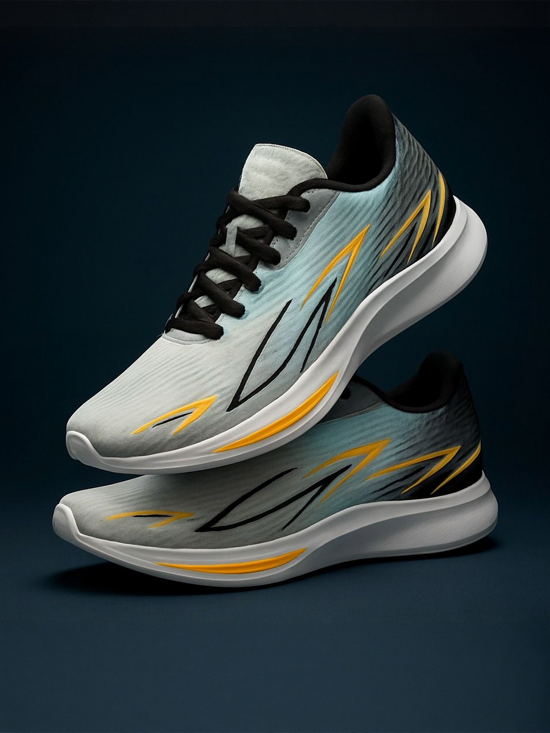 PENNEN Men Mesh Multi Color Lace-Up Running Sports Shoes