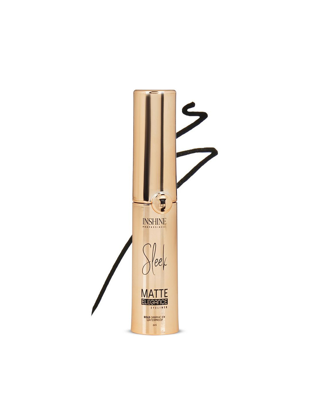 Inshine Sleek Matte Elegance Bold Graphic Ink Eyeliner - 6ml - Black