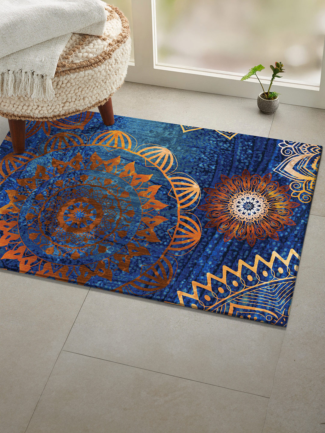 Kaleen India Blue Polyester Carpets