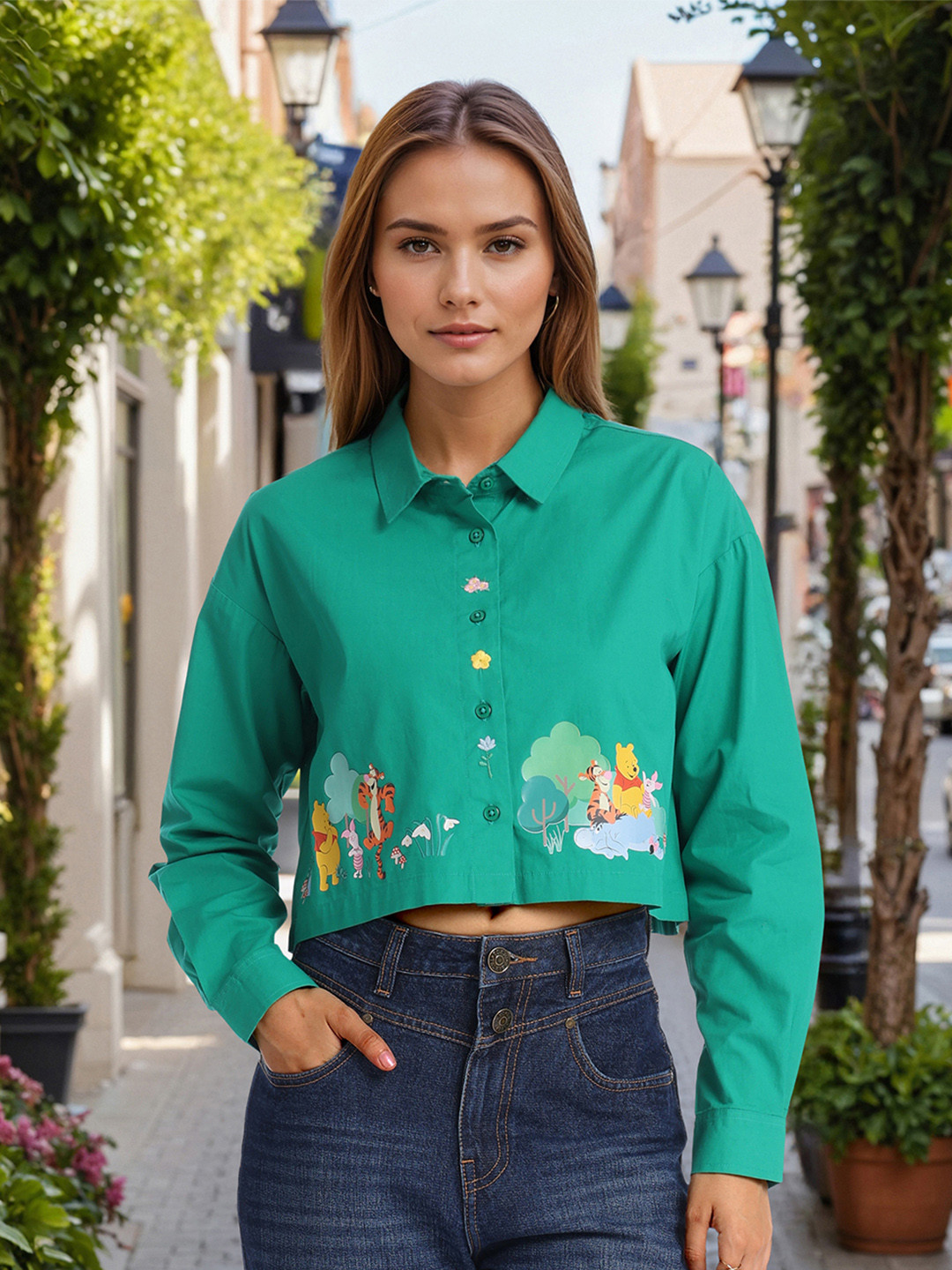ESPYR By Tokyo Talkies Graphic Printed Spread Collar Regular Fit Casual Shirt