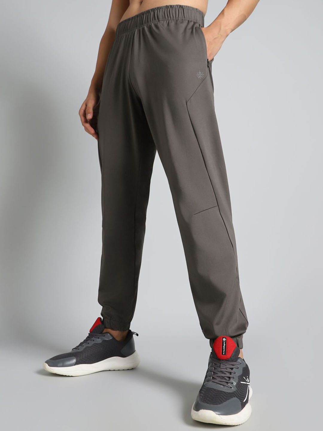 CULT Men Dark Grey Pace Up Running Joggers