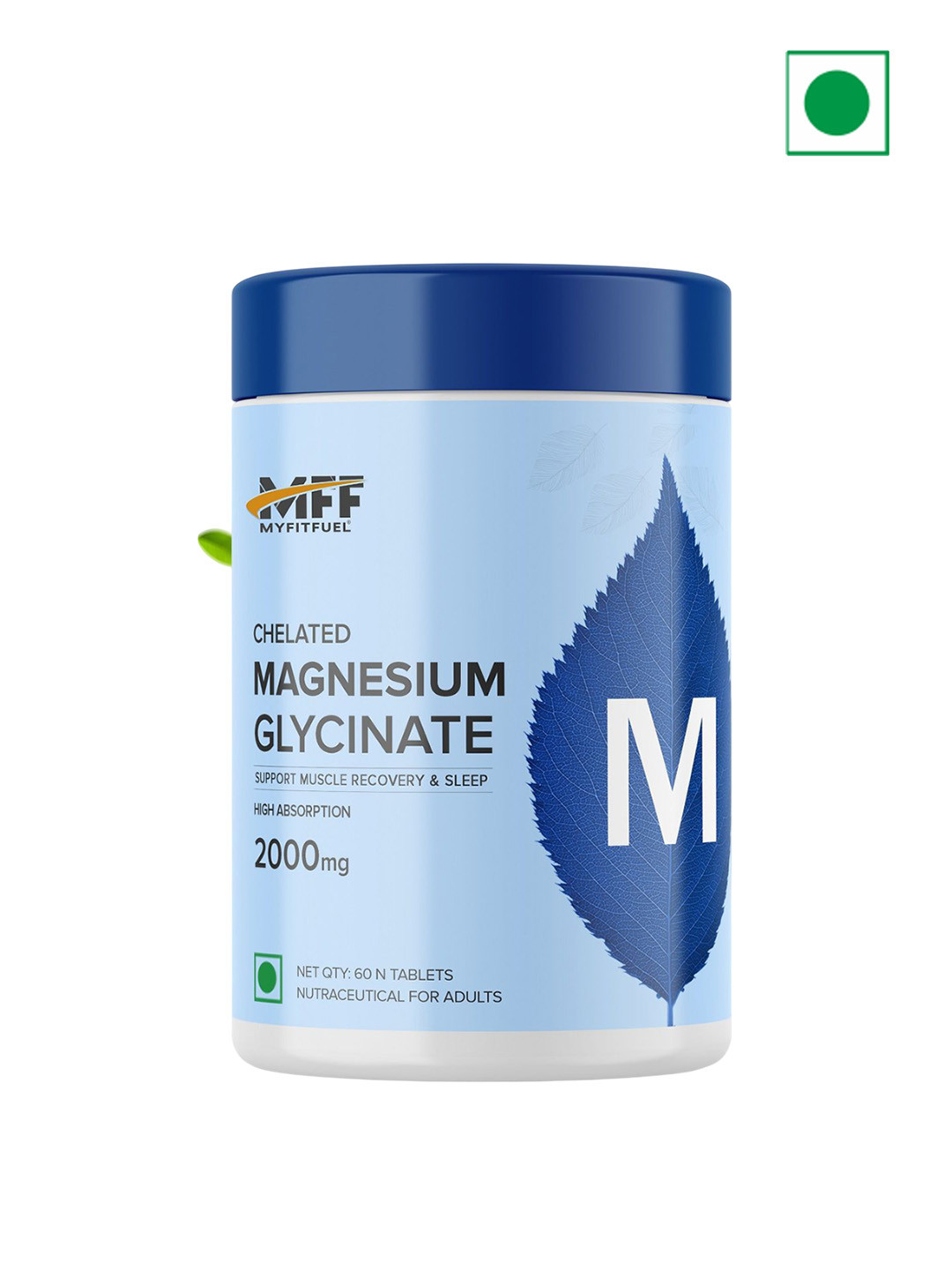 MyFitFuel Chelated Magnesium Glycinate 2000mg +Zinc - 60 Tablets