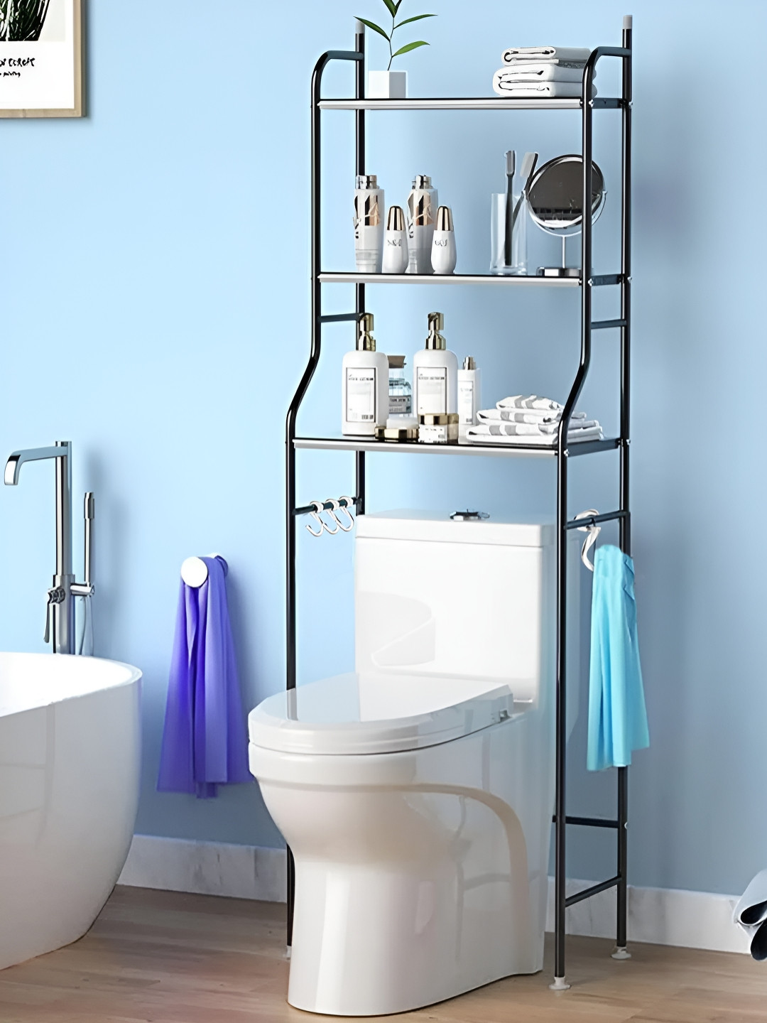 TIED RIBBONS 3 Tier Over The Toilet Shelf Toilet Rack Organisers