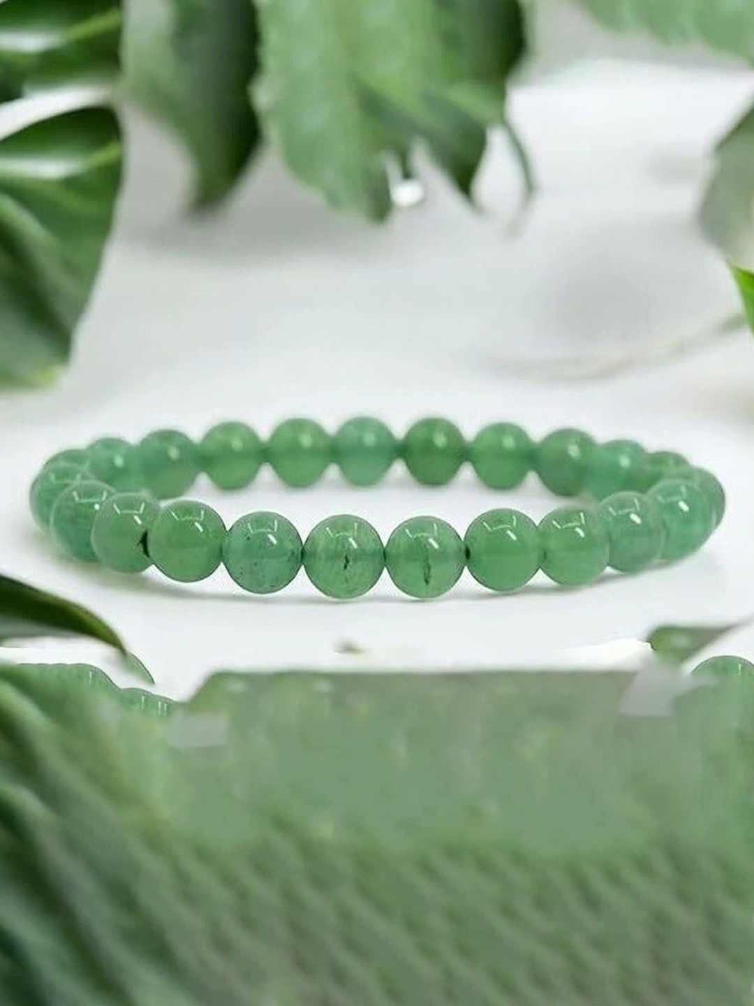 BEECELL CREATION Sterling Silver Crystals Studded Elasticated Bracelet