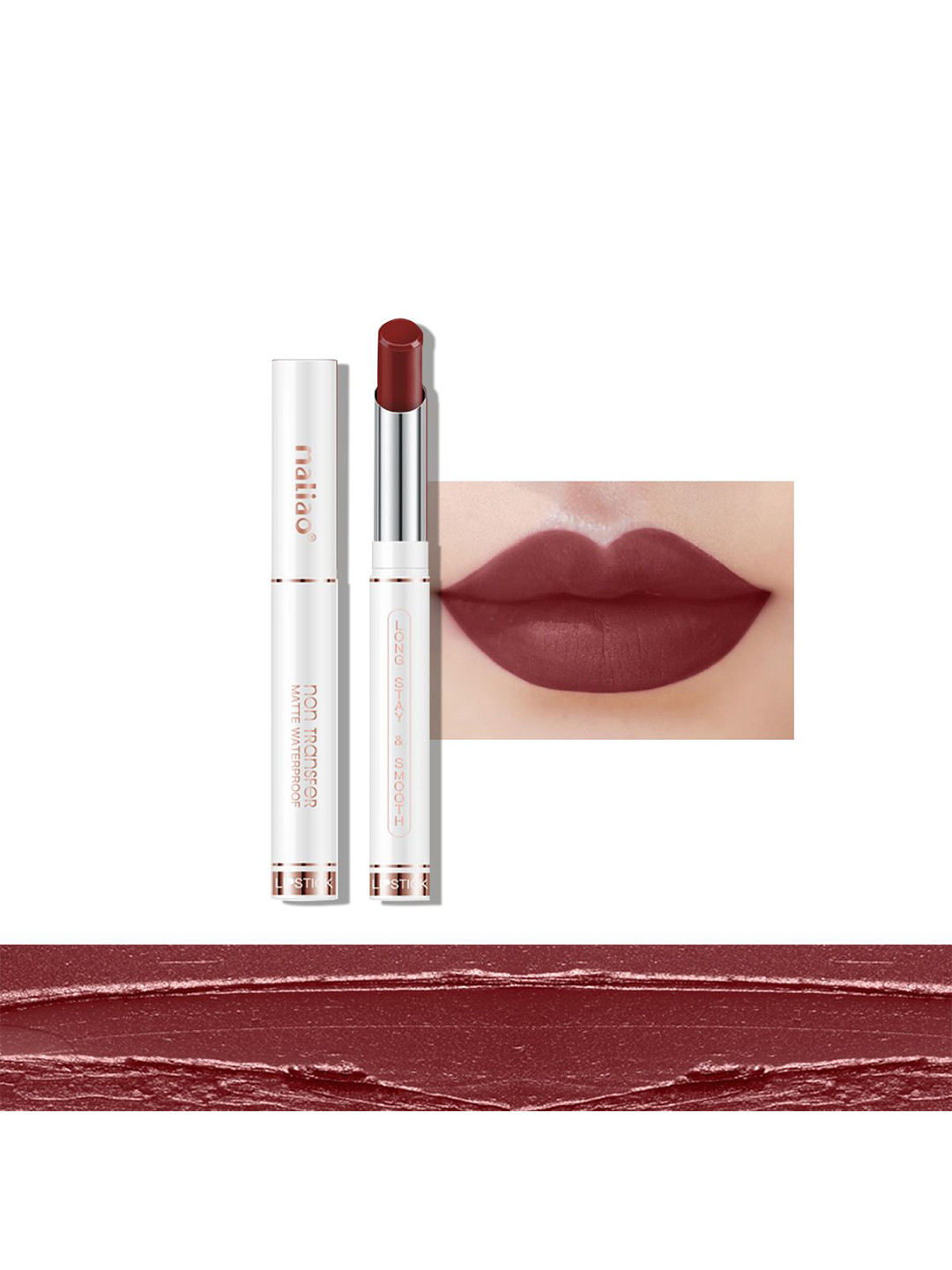 Maliao Non-Transfer Matte Finish Long Lasting & Smooth Lipstick - 3.8 g-Mash Brown 115