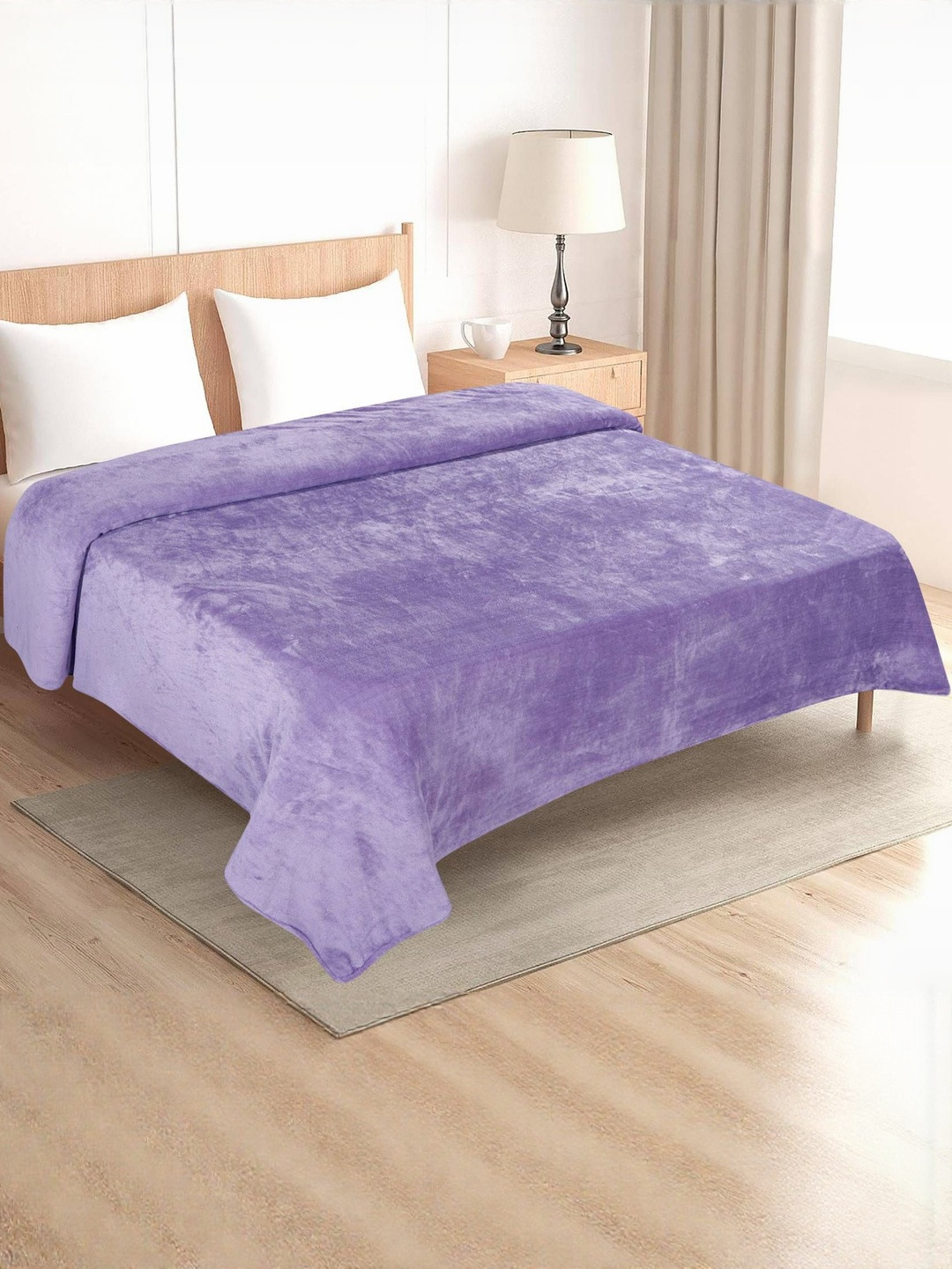 REALDREAM Purple Floral Mild Winter 300 GSM Single Bed Razai Cover Dohar