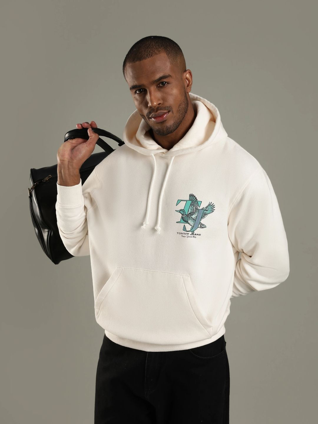 Tommy Hilfiger Eroupe Men Printed Hooded Sweatshirt