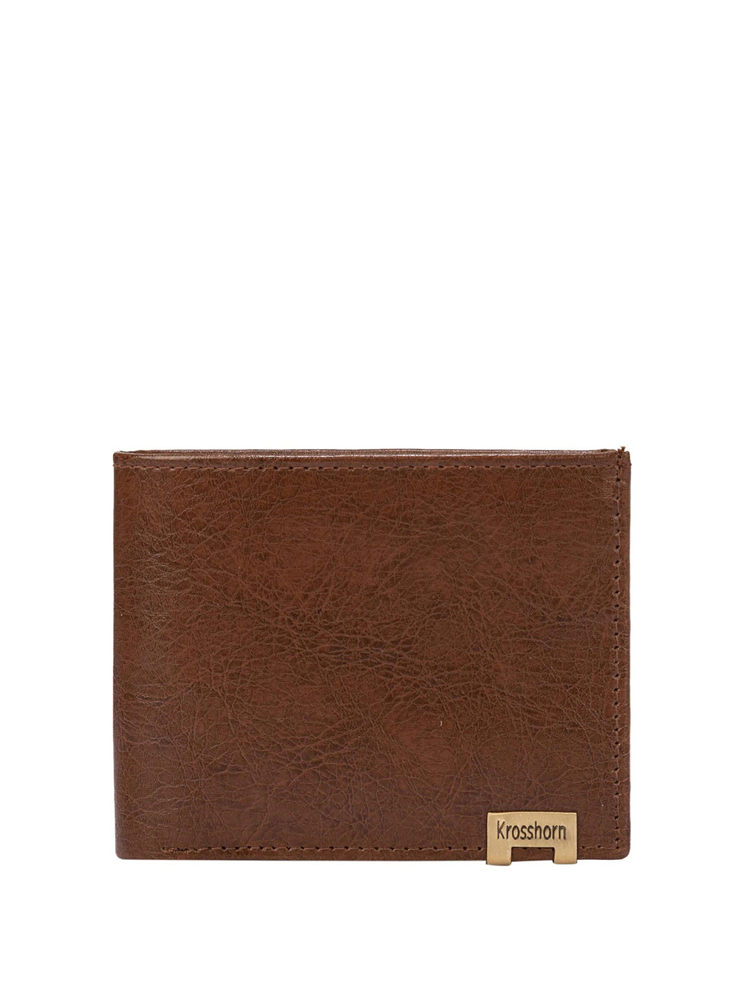 Krosshorn Men Textured Two Fold Wallet