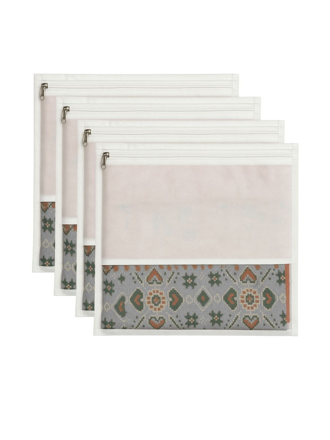 Myntra Elegant Homes White Set of 4 Reusable Multi-Utility Organisers
