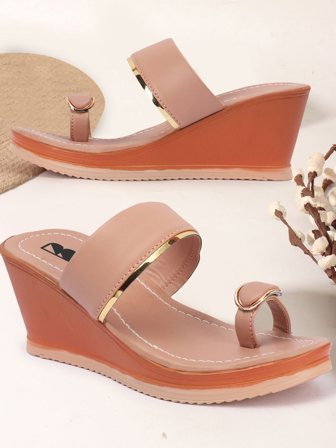 Be Found Women One Toe Wedge Heels Sandals