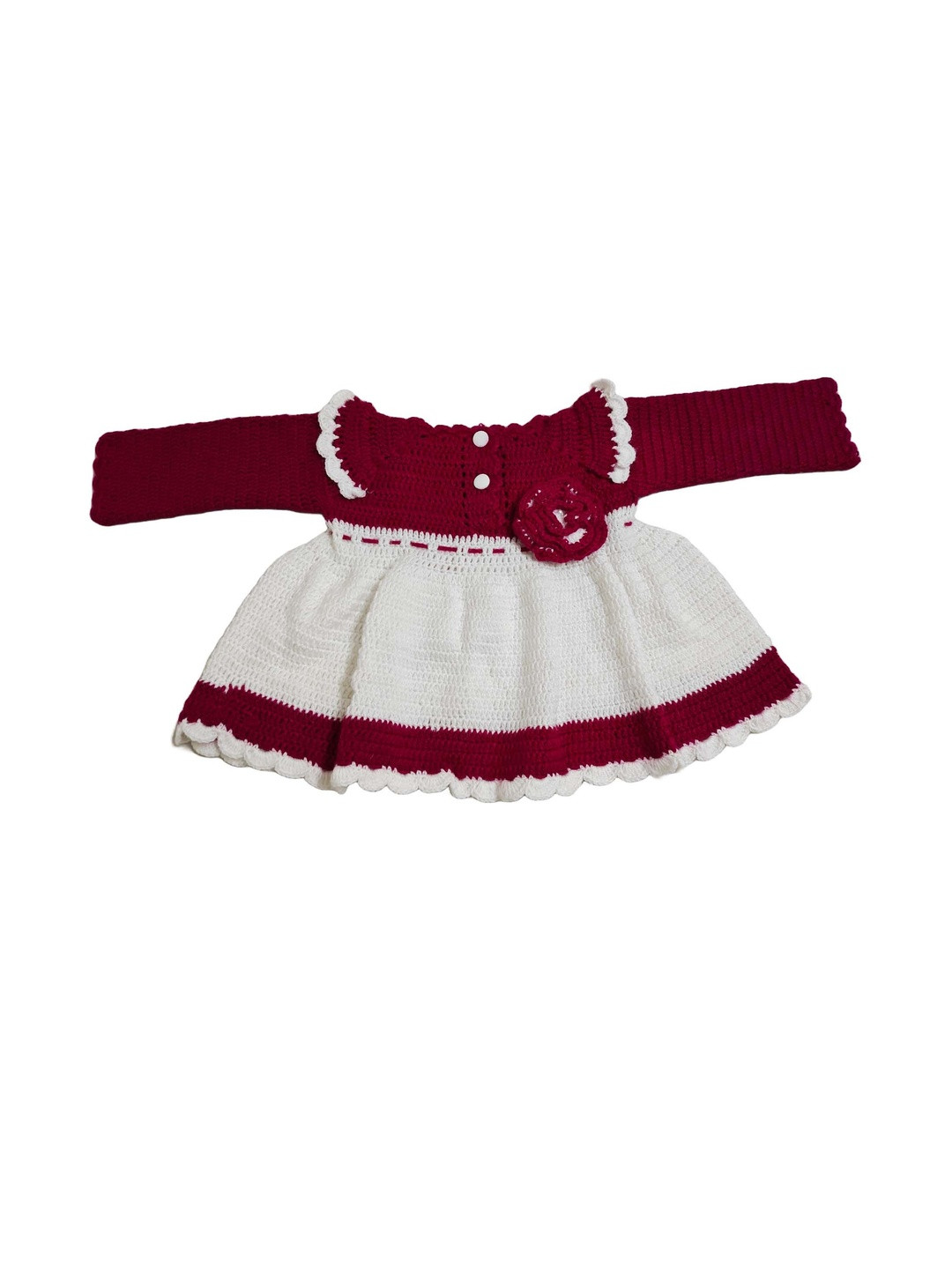 Cute Collection Girls Self Design Woollen Pullover Sweater