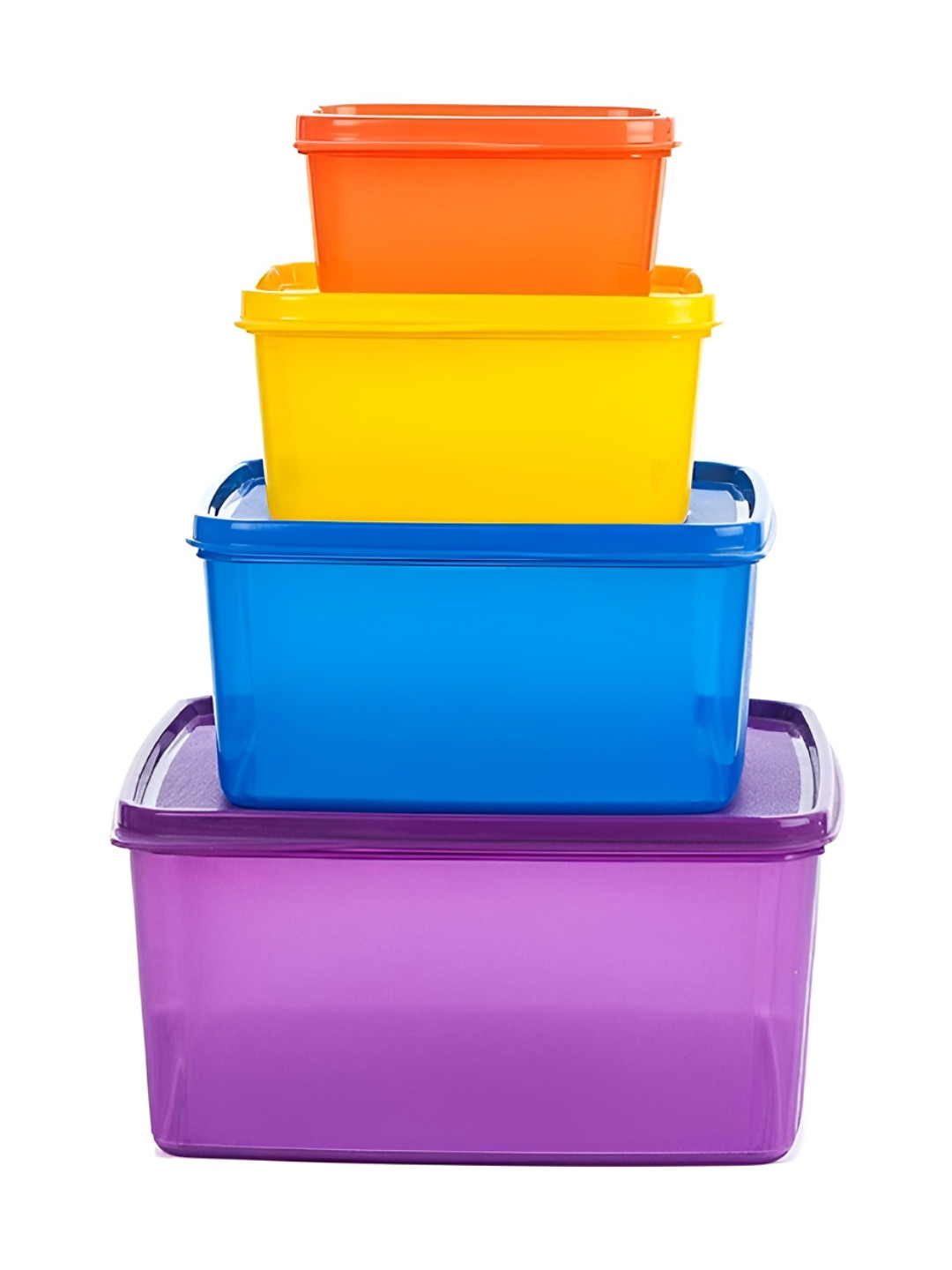 SignoraWare 4 Pieces Blue & Yellow Easy To Clean Core Containers