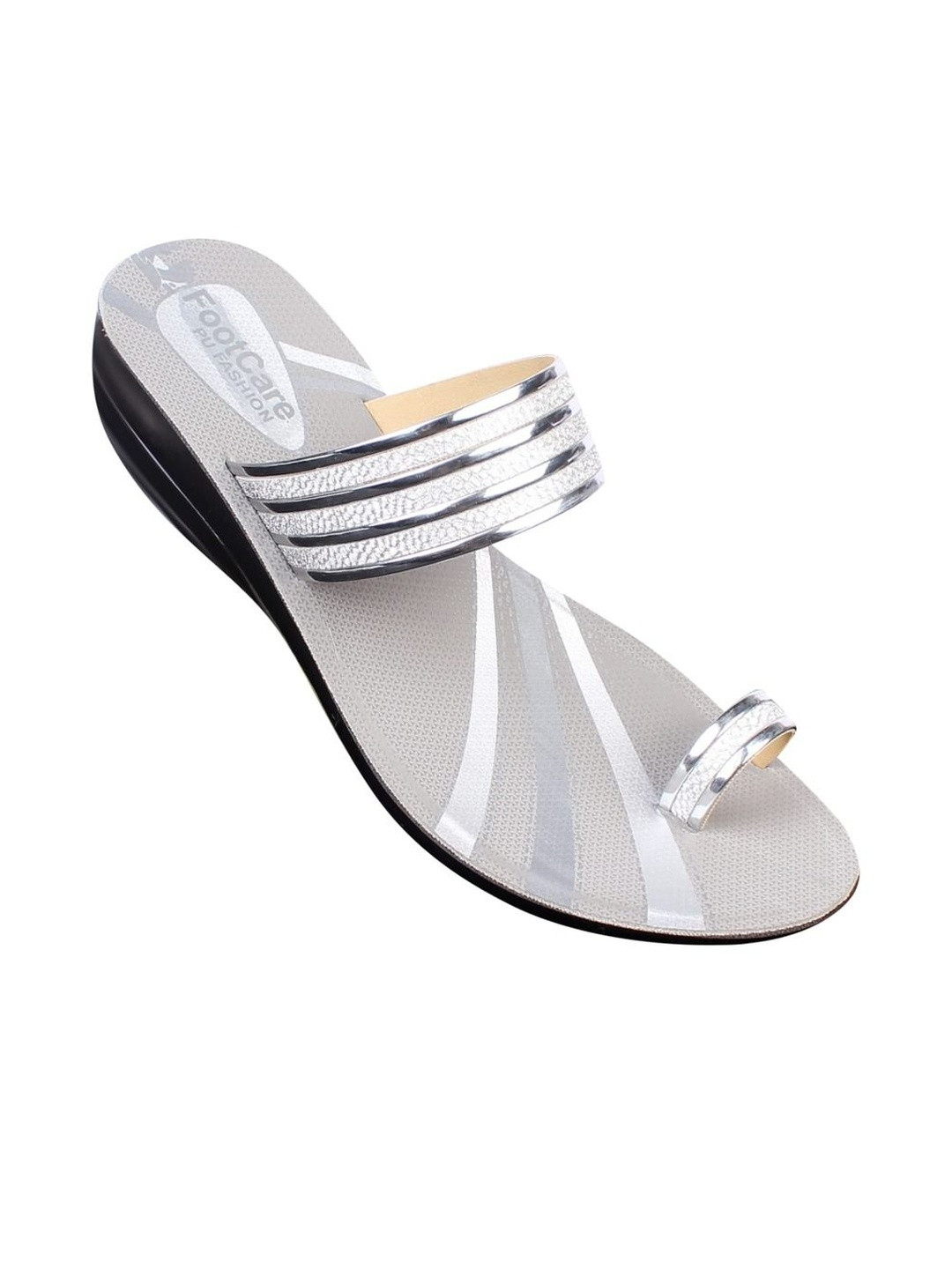 FOOT CARE Women Silver PU  Sandals