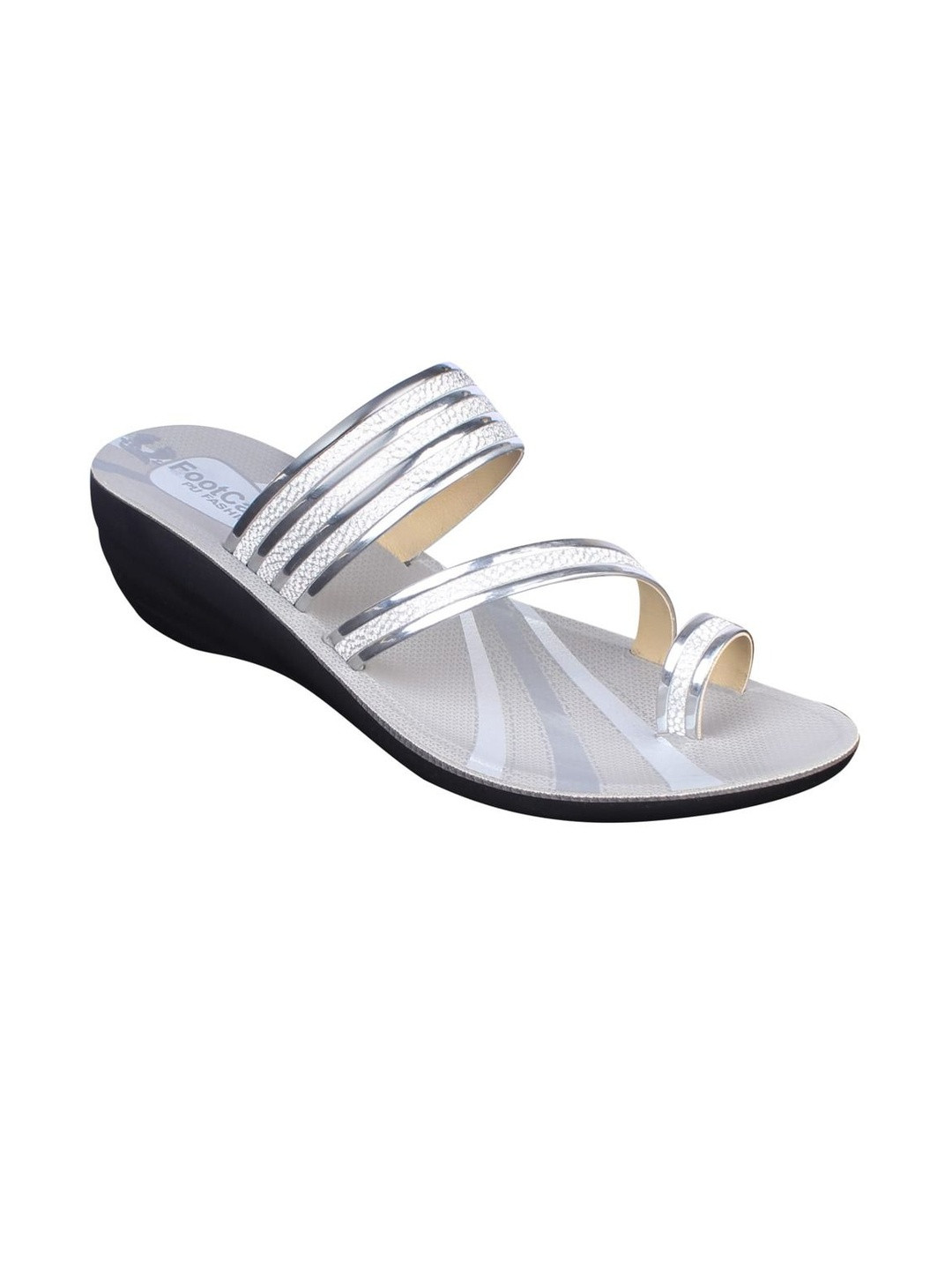 FOOT CARE Women Silver PU  Sandals