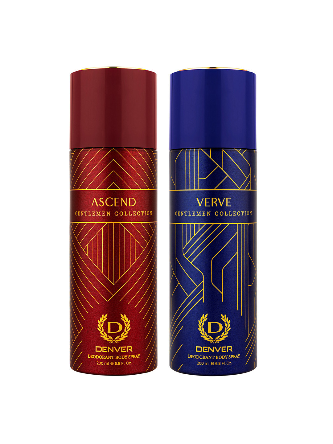 Denver Set of 2 Gentlemen Collection Deodorant Body Spray 200 ml each - Ascend & Verve