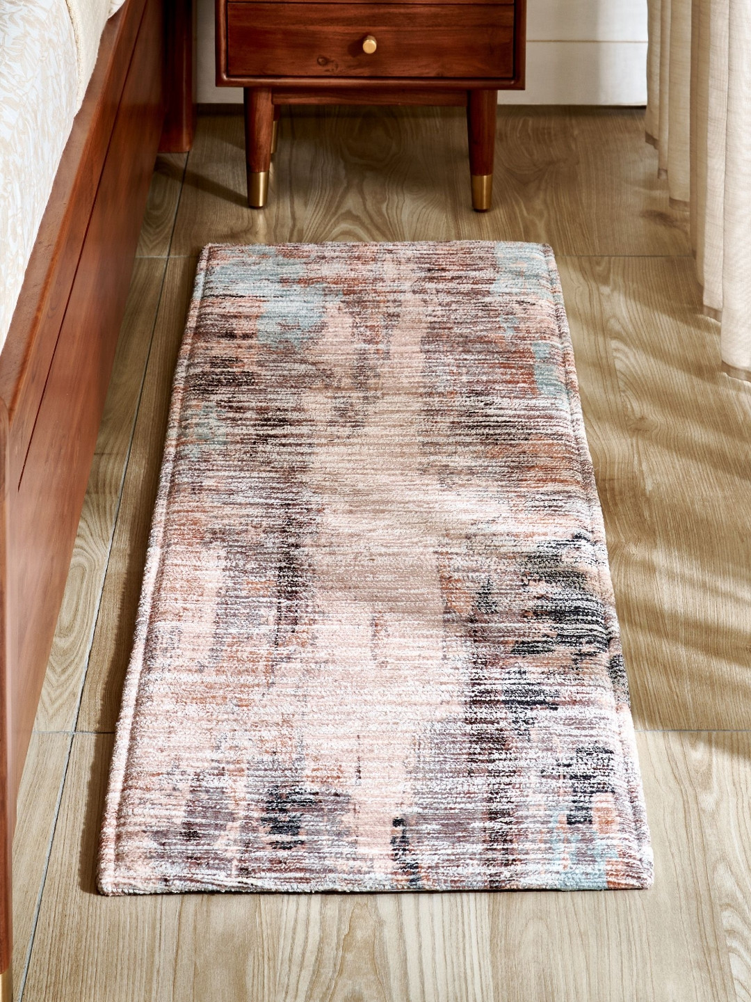 Home Centre Exotica Breeze Beige & Brown Abstract Printed Carpet