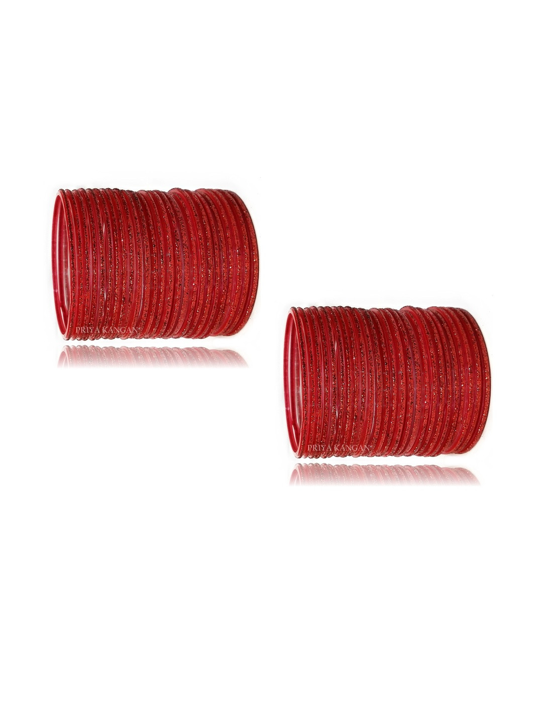 PRIYA KANGAN Women Traditional Glitter Work Glass Bangles