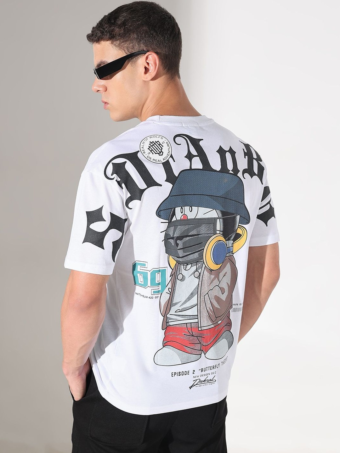 SHOWOFFFF Men White Cotton Tshirts